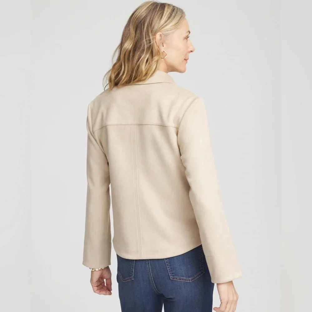 Chico Faux Suede Cropped Jacket